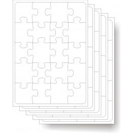 puzzle czyste  do rysowania 20 elementów zestaw 5szt